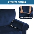 thumbnail image 3 of H.VERSAILTEX 1-Piece Luxury Velvet Sofa Stretch Slipcover, Navy, 3 of 7