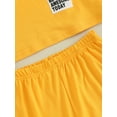 thumbnail image 6 of Child Girls' Summer 2 Piece Outfit Round Neck Short Sleeve Tops + Elastic Waist Flare Pants Set, 6 of 8