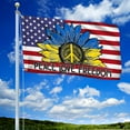 thumbnail image 2 of Flagwix Peace, Love, Freedom Hippie Sunflower Ukraine America Flag THH3783GFv1 - 3x5 ft., No Flag Pole Rings, 2 of 6