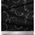 thumbnail image 3 of Soimoi Black Cotton Duck Fabric Artistic Floral Fabric Prints By Yard 44 Inch Wide, 3 of 3