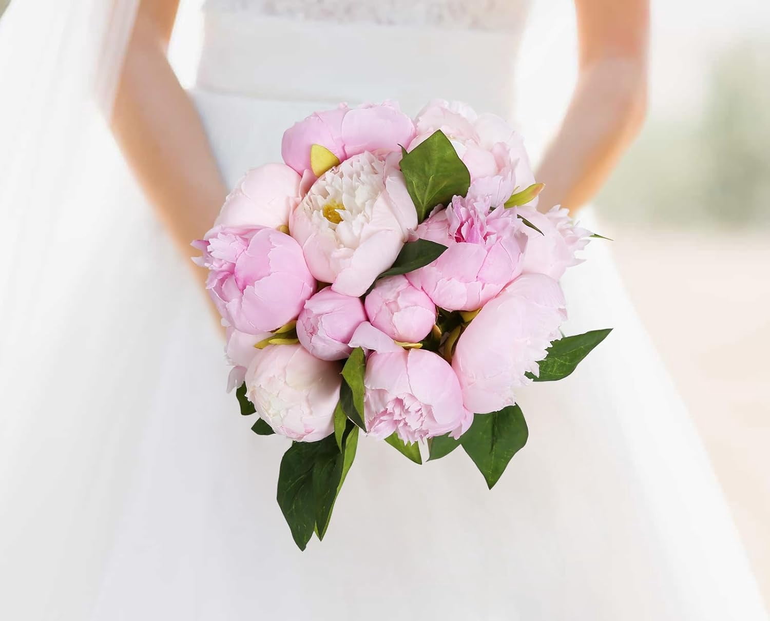 ABCISI 2 Bouquets Artificial Peonies, Silk Flowers 14Heads Vintage Fake Flowers, Faux Peony for Flower Arrangements, Lifelike Decor for Centerpiece Home Table Dining Room (Multi-Pink)