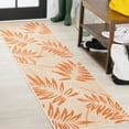 thumbnail image 3 of JONATHAN Y JONATHAN  Y Bahamas Tropical Palm Leaf Indoor/Outdoor Area Rug 2 X 8 - Cream/Orange, 3 of 5