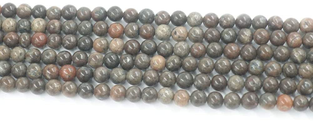 15" Gemstone Bamboo Agate Beads Gray Round Loose Bead 6MM/ 8MM 