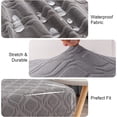 thumbnail image 3 of Yumcute Waterproof Chair Covers for Dining Room, Stretch Jacquard Dining Chair Slipcovers Removable Washable Chair Protector for Kitchen,restaurant 4PCS, 3 of 12
