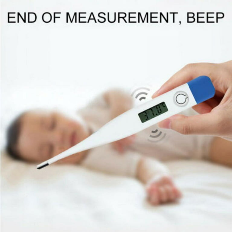 Digital Thermometer for Fever, Quick Reading Waterproof Oral Thermometer  with Fever Indicator. Best for Baby Kids and Adults