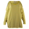thumbnail image 3 of Women's Cold-Shoulder Striped Top-AW-L, 3 of 3