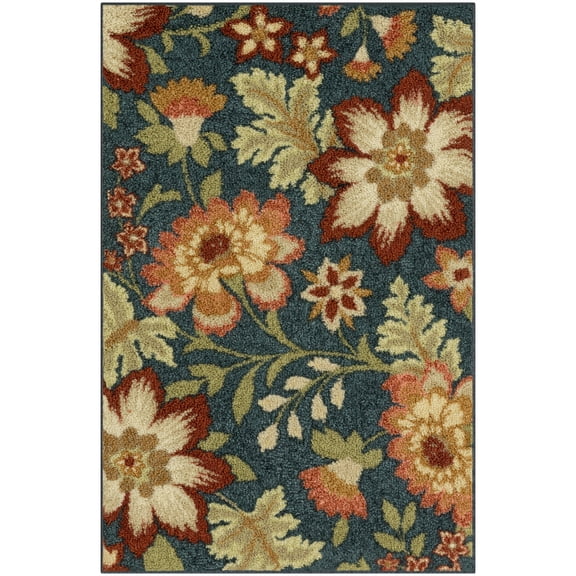 Mainstays Gray Floral Area Rug