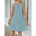 thumbnail image 2 of jinghuiyue Women’s Summer Hollow Out Halter Dresses Sleeveless Casual A-Line Tiered Swing Mini Dress Beach Vacation Sundress XL, 2 of 6