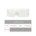thumbnail image 4 of INSPIRE CHIC Women's Clear Waist Belts for Dresses Wide Transparent belts Round Buckle Clear, 4 of 5