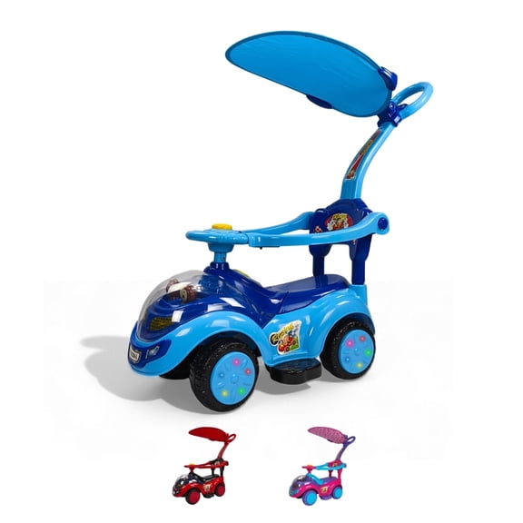 Montable Correpasillos Carrito,sonido,luz,toldo,baston