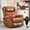 Yellow, variant on Spaco 40" Heat Massage Manual Recliner Chair with Rocker and Swivel in Genuine leather, Padded Seat for Living Room, Home Theater, Red