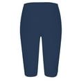 thumbnail image 3 of Solid Color High Waisted Yoga Pants, Breathable Five Quarter Design, Comfortable Stretch Material, Versatile Summer Exercise, For Fitness, Travel, Daily Wear, Lightweight Cotton Blend, Moisture, 3 of 5