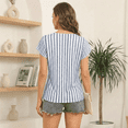 thumbnail image 4 of SOMER Womens Tops Petal Sleeve Square Neck T Shirt Casual Loose Button Blouse Tees Spring and Summer Trendy 2026, 4 of 6