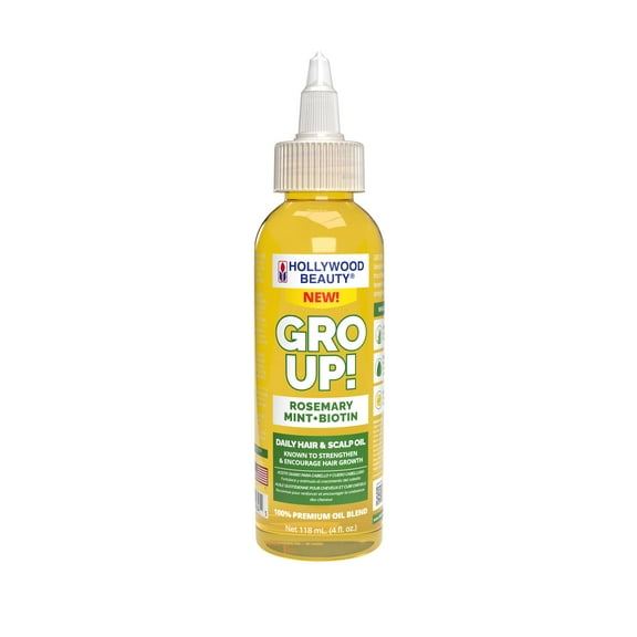 Hollywood Beauty Gro Up Rosemary, Mint and Biotin Daily Hair & Scalp Oil, 4 fl oz, All Hair Types
