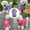 thumbnail image 2 of Billuyoard Ropa para mascotas Abrigos para mascotas Algodón Acogedor Suave Fácil Divertido Llamativo Lavable Reutilizable Impreso Letras Chaleco Ropa para mascotas Violeta METRO, 2 of 6