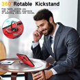 thumbnail image 3 of [PST] Samsung Galaxy S22 Ultra Case, Heavy Duty Magnetic Hard Armor Kickstand Case with Ring Holder, 3 of 4