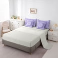 thumbnail image 3 of jejeloiu Soft Boho 7pcs Queen Bedding For Men Women,Paisley Pattern Bedding Comforter Set Queen,Purple White,Light Gray Reversible, 3 of 7