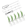 thumbnail image 1 of Glow Fishing Hooks Luminous Shrimp Shape Lure Fishing Equipment Green Rust Proof Bait Hooks 3Pack, 1 of 1