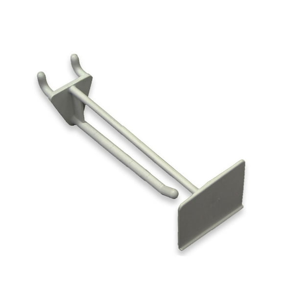 Azar Displays 800014-WHT White 4" Glass-Filled Nylon Scan Hook: 0.225" Diameter, 50-Pack