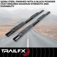 thumbnail image 3 of TrailFX Nerf Bar A7042B TFX 5 Oval Straight Side Bars; With Step Pads; 5 Inch Oval Straight; Powder Coated; Black; Steel; With Welded End Caps; Rocker Panel Mount, 3 of 3