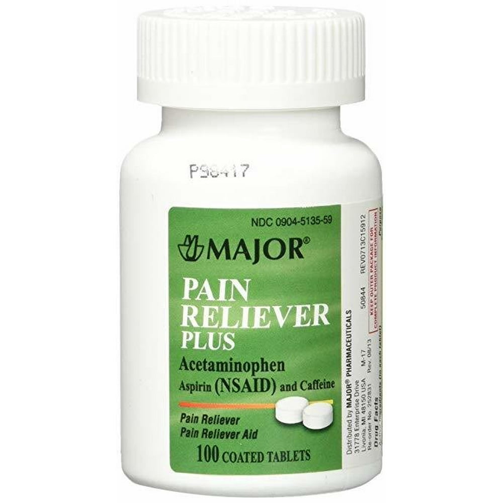 Major Pain Reliever Plus Tablets 100/btl (Pack of 2)