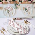 thumbnail image 3 of Red Botanical Cloth Napkins, Pastoral Elegant Spring Floral Washable and Reusable Dinner Napkins Set of 6, Table Napkin for Kitchen Party Birthday Wedding Hotel Housewarming 20"x20", 3 of 9