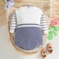 thumbnail image 2 of Gibobby Mamelucos para bebe niño Recién Nacido Bebé Niñas Imprimir Primavera Invierno Manga Larga De Punto Volantes Mono Suéter Ropa(Gris, 6-9 Meses), 2 of 5
