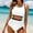 White, variant on UTSJKR SavingsWomens High Waisted Bikini Set Two Piece Swimsuit High Neck Tops Bathing Suit Full Coverage Tummy Control Tankini Purple S