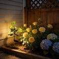 thumbnail image 4 of Solar - Powered Outdoor Artificial Rose Ground Lights, Rubber Material, Multi - Color Led String, Auto On/Off, 29.1", Yellow, QFL, 4 of 6