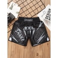 thumbnail image 3 of JanJean Kids Boys Boxing Trunks MMA Muay Thai Fighting Shorts Gym Fitness Bottoms Martial Arts Grappling Short Type N 11-12, 3 of 7