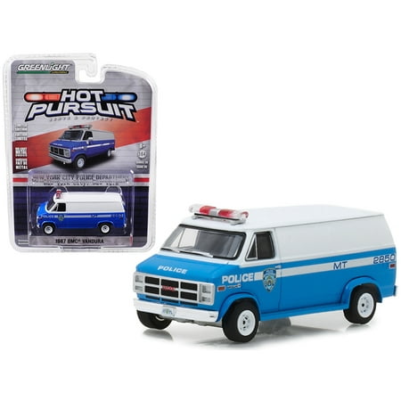 1987 Ford E Series Van 1987 GMC Vandura Van New York City Police Department (NYPD) Hot Pursuit Series 28 1/64 Diecast Model Car by Greenlight ()
