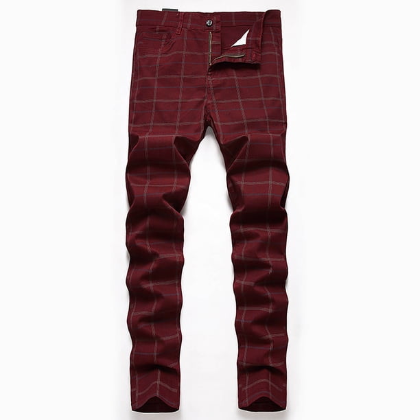 Pantalones largos a rayas para hombre, pantalones de traje ajustados y elásticos, pantalones casuales, pantalones para hombre