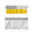 thumbnail image 4 of Valances for Windows Color Block Yellow Gray Rod Pocket Cafe Window Treatments Valance Curtains for Kitchen Bathroom Laundry Basement Windows 42"x18", 4 of 9