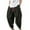 Black, variant on BXINGOHAI Men's Casual Ankle Length Pants Cotton Linen Breathable Harem Pants Elastic Waistband Pants 2024 Outdoor Daily Workout Pants With Drawstring Today Sales Black,XXXL