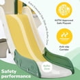 thumbnail image 4 of Toddler Slide, 7 in 1 Kids Indoor Slide with Arch Tunnel, a Telescope and Basketball Hoop,Toddler Outdoor Playset for Boys and Girls, Yellow, 4 of 7