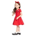 thumbnail image 3 of Minnie Mouse Toddler Girls Graphic Print Skater Dress with Short Sleeves, Sizes 12M-5T, 3 of 9