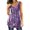 Purple, variant on Raeneomay Tank Tops for Women Women Summer Tops Casual Button Pleated Crewneck Printed Sleeveless Tunic T-Shirt Loose Blouse Tee