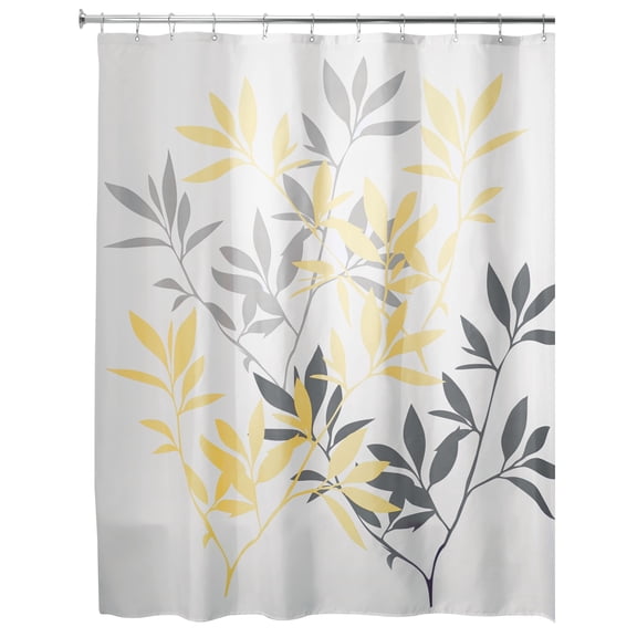 InterDesign Leaves Fabric Shower Curtain
