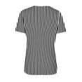 thumbnail image 5 of Moda Mujer Causal Rounk Cuello Impresión Blusa Manga Corta Camiseta Verano Tops Fridja bn4155, 5 of 5
