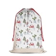 thumbnail image 2 of Christmas Bags Drawstring,White Christmas Snowman Pattern Large Xmas Christmas Gift Bags,Reusable for Xmas and New Year Party Favors and Supplies,27.6" X 19.7", 2 of 5