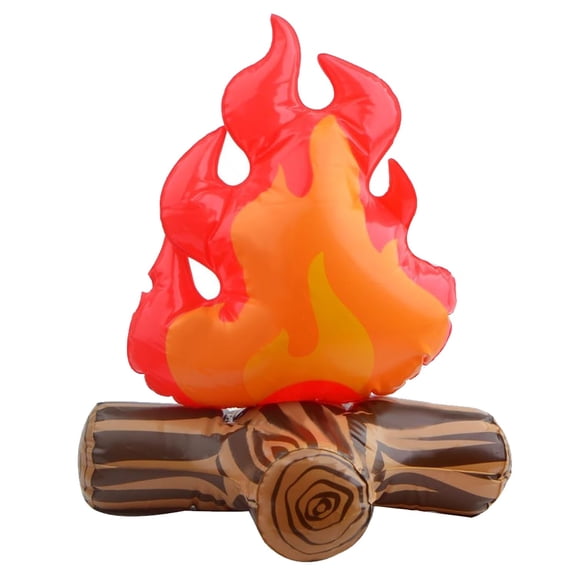 2pcs Inflatable Fake Campfire Camping Props Bonfire Campfire Party Scene Decorations Artificial Flame Indoor Outdoor Camping Game Prop for Campfire Firewood