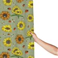 thumbnail image 3 of Shower Curtain, Sage Green With Sunflowers Waterproof Fabric Plastic Shower Curtain, Drying Fast Bathroom Curtain with 9 Buttonholes, Ruffle Shower Curtain 60x72in, 3 of 8