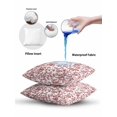 thumbnail image 4 of Outdoor Pillow Waterproof 1 Pack, Red Boho Flower Patio Throw Pillows for Couch Bed Sofa with Insert, Vintage Paisley Farmhouse Pattern Decorative Travel/Reading/Camping Pillow Set 16x16 Inch, 4 of 5