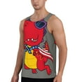 thumbnail image 2 of KLL Dinosaur Super Hero Cartoon Print Men's Muscle Gym Workout Stringer Tank Tops Bodybuilding Fitness T-Shirts Tank Tops Men-Medium, 2 of 7
