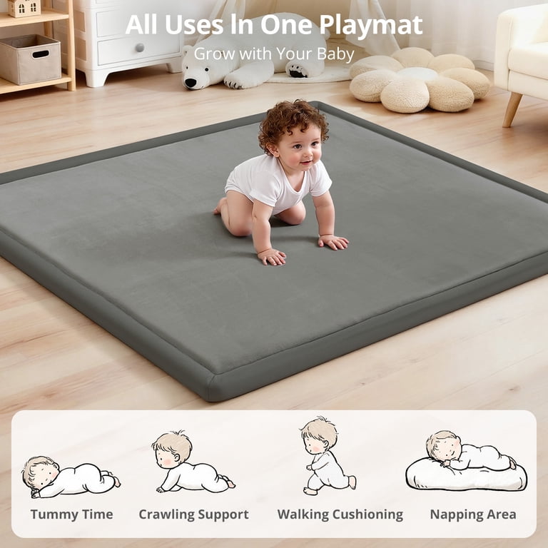 Caveen Thicken Baby Playpen Mat, Anti-Slip Crawling Mat photo 6