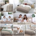 thumbnail image 5 of 3 Piece Brown Beige Ombre Duvet Cover Set Twin Size, Microfiber Comforter/Quilt Cover with Corner Ties and 2 Pillowcases, Farmhouse Vintage Wooden Striped All Season Soft Bedding with Zipper Closure, 5 of 8