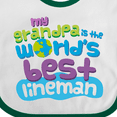 thumbnail image 4 of Inktastic Lineman Grandpa Boys or Girls Baby Bib, 4 of 4