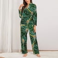 thumbnail image 2 of Lsque Thorns Of Macro Cactus Pattern Long Sleeve Pajama Set for Women - Soft 2-Piece Sleepwear and Loungewear Set with Pockets, Comfy Nightwear-XX-Large, 2 of 7
