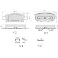 thumbnail image 6 of UltraHC 700 Brake Pad Set, Rear HC7.1037.0.C, Jeep Compass 2017-2007, 6 of 6