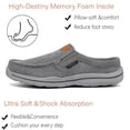 thumbnail image 3 of Mens Casual Anti Slip Loafers Hiking Outdoor Canvas Flat Shoes Breathable Comfortable Soft Bottom Driving Shoes Gray 9.5 US, 3 of 7